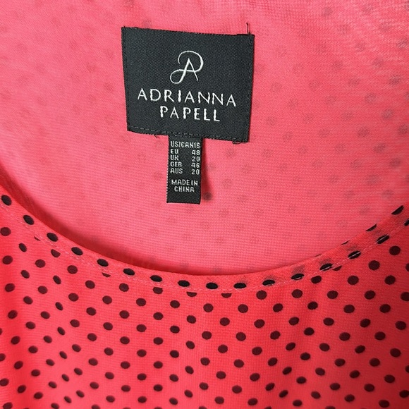 Adrianna Papell Polka Dot Sheer Hi-Low Dress - US Women’s 14 - Picture 7 of 7